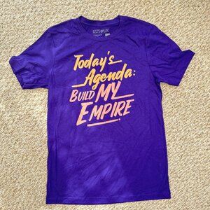 Izzy & Liv Build my empire t shirt 100% ringspun cotton Purple‎ M